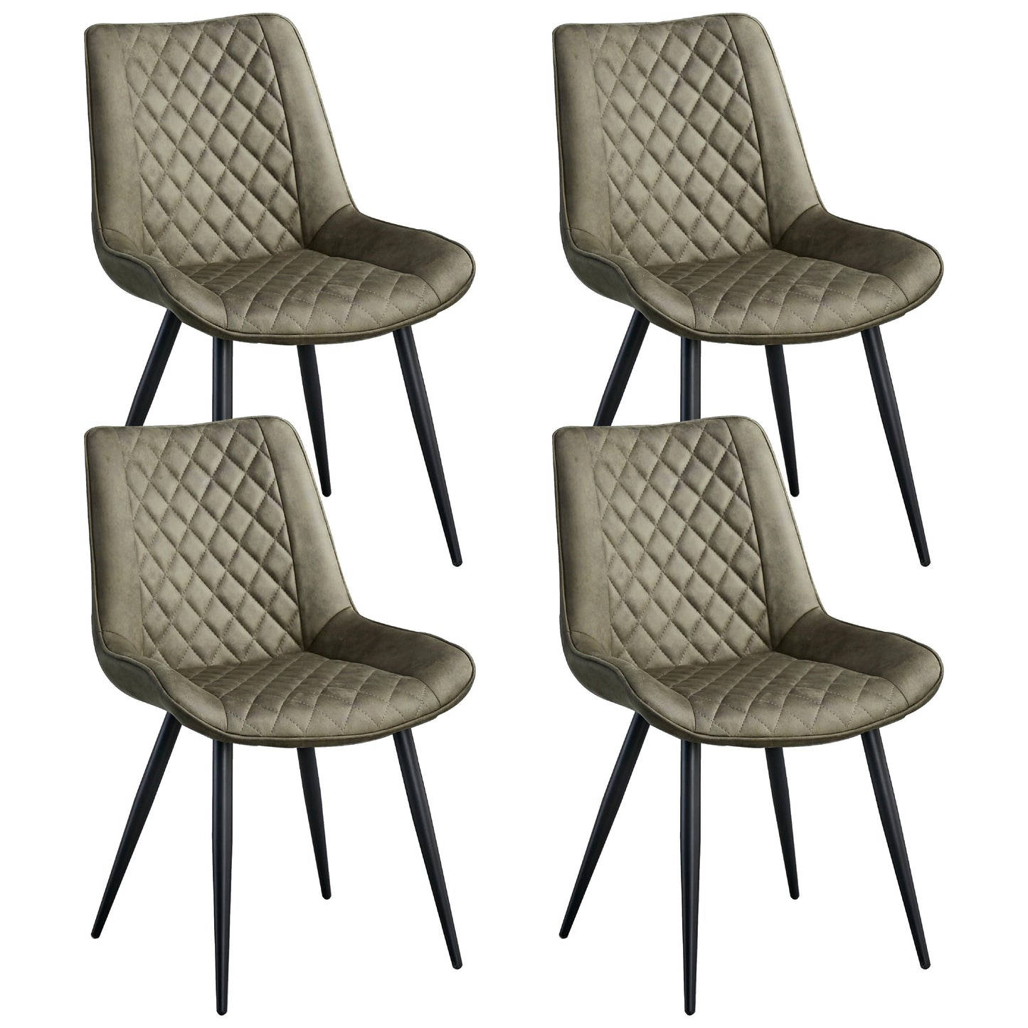 tyler fabric chair (set of 4) - olive green