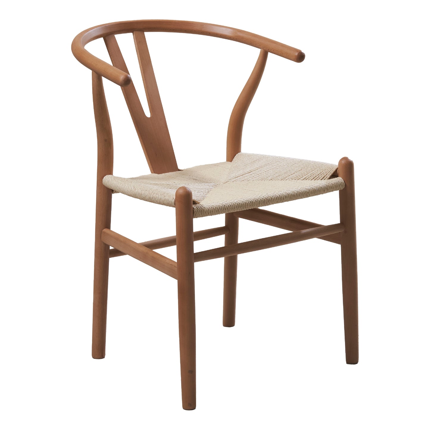 natural hans wegner replica wishbone chairs (set of 2)