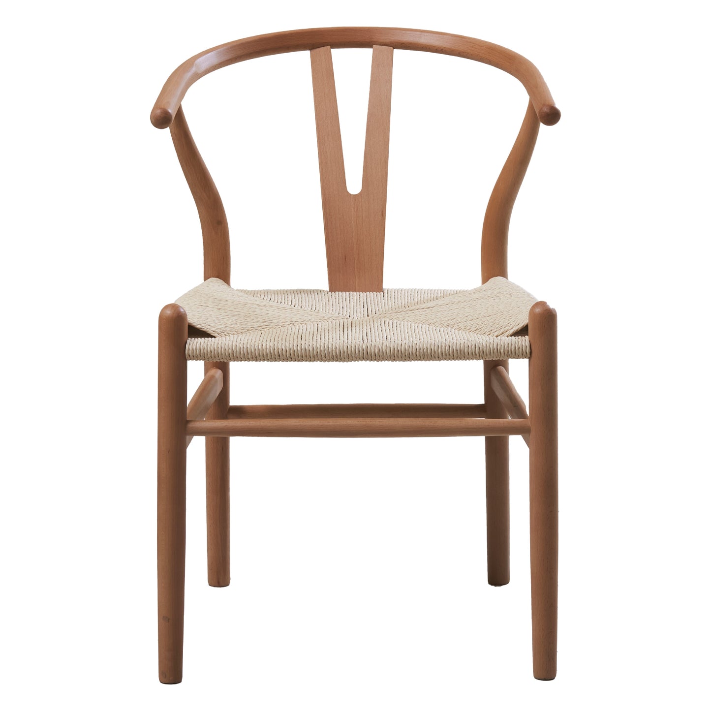 natural hans wegner replica wishbone chairs (set of 2)