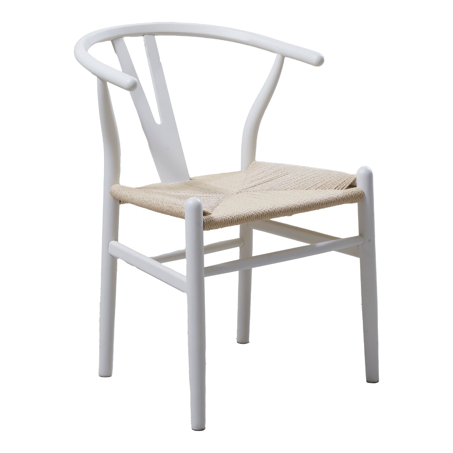 white hans wegner replica wishbone chairs (set of 2)