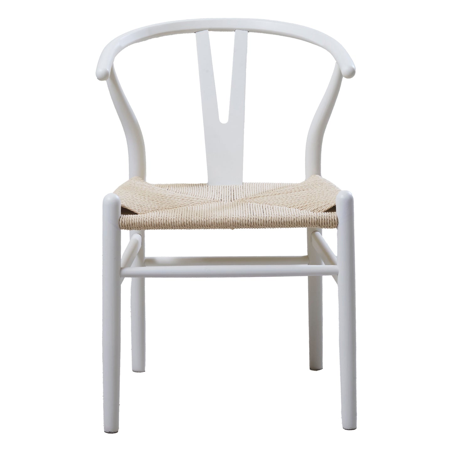 white hans wegner replica wishbone chairs (set of 2)