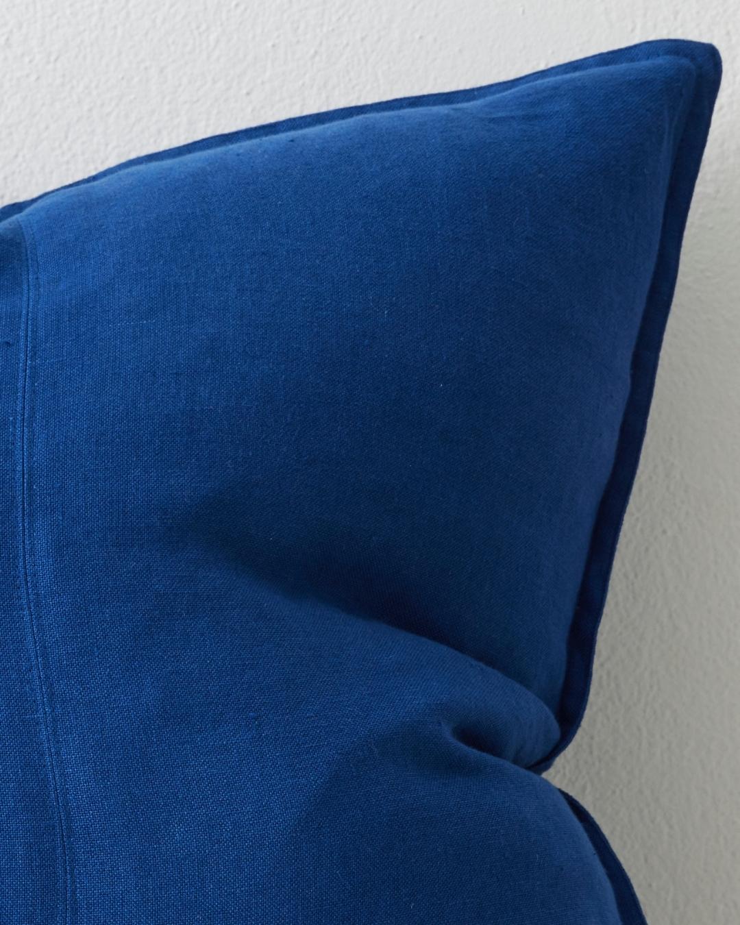 como panelled european linen - cobalt